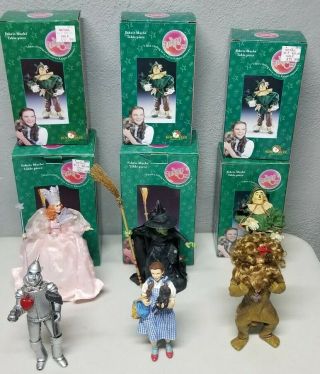 Kurt Adler The Wizard Of Oz Fabric Mache Complete Set Of Dorothy Lion Tin Man