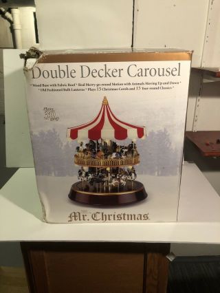 Mr.  Christmas Double Decker Holiday Carousel