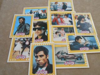 Grease Movie Series 2 Stickers Set 11 Full Set Cards Topps 1978 Travolta Olivia