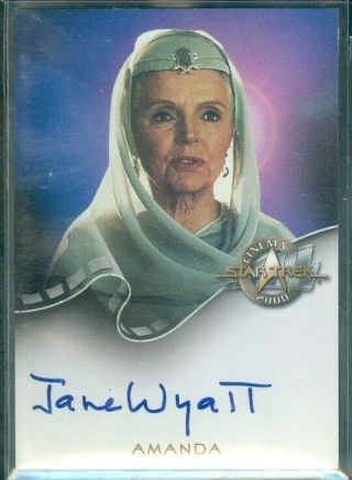 Star Trek Cinema 2000 (a 13) Jane Wyatt As Amanda Autograph Card