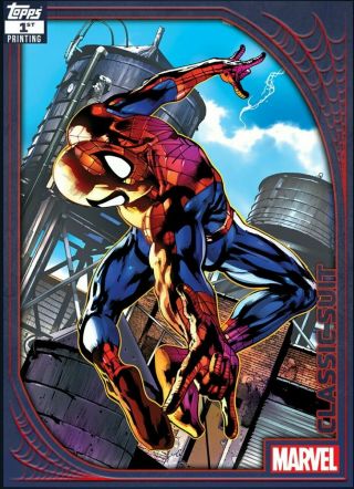 Topps Marvel Collect Classic Suit Spider - Man Spidey Suit 1st Print Digital Card