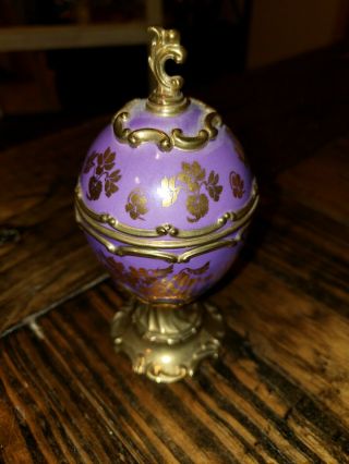 The Franklin House Of Faberge “violet” Musical Egg Tchiakovsky 