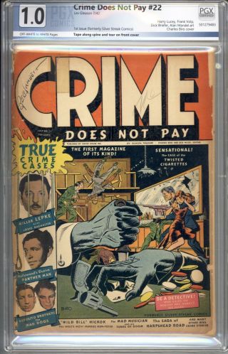Crime Does Not Pay 22 PGX Graded 1.  0 (FR) 1942 Golden Age - Scarce/Valuable 2