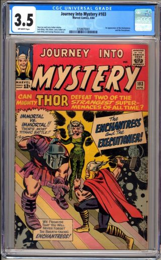 Journey Into Mystery 103 Cgc 3.  5 - First Enchantress And Executioner