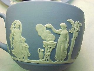 Vintage Wedgwood Blue Jasperware Tea Cup,  Saucer & Plate Set Made in England 3