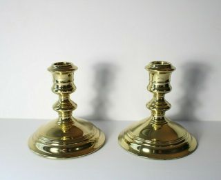 Pair Williamsburg Virginia Metalcrafters Candlesticks Taper Candle Holders 4 1/2