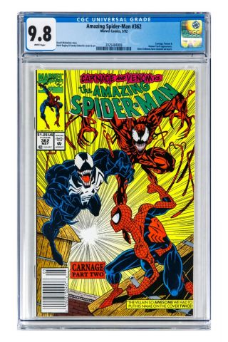 The Spider - Man 362 Cgc 9.  8 White Pages - Newsstand Edition