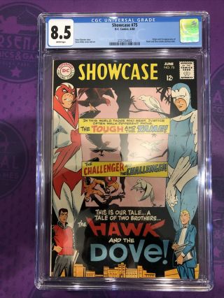 Showcase 75 ⚠cgc 8.  5⚠ ‼️origin And 1st Appearance Of Hawk And Dove‼️ Dc