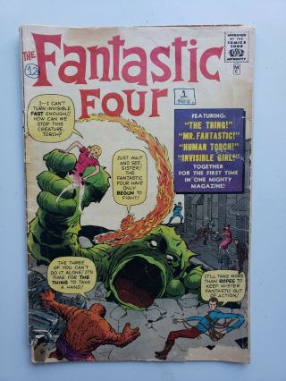 Fantastic Four 1 Grr Silver Age Marvel Comic