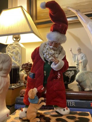 Possible Dreams Santa And His Pet Bedtime Snack Figurine