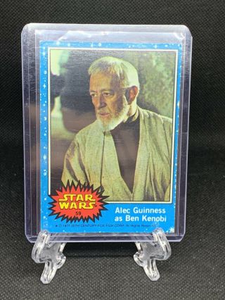 1977 Vintage Topps Star Wars Blue Card 59 Alec Guinness As Ben Kenobi