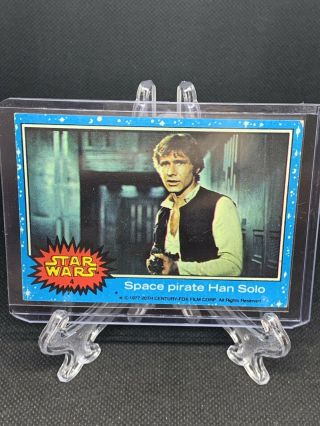 1977 Vintage Topps Star Wars Blue Card 4 Space Pirate Han Solo