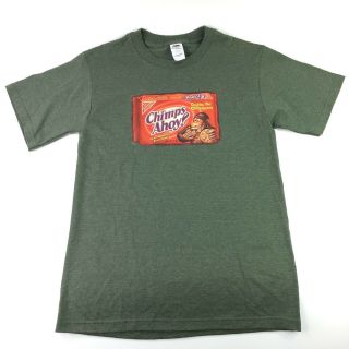Wacky Packages Green T - Shirt Officially Licensed Chimps Ahoy Mens Sm