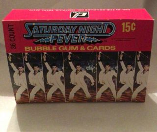 Saturday Night Fever Bubble Gum & Trading Cards Empty Display Box John Travolta