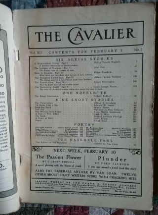 The CAVALIER Issued Weekly Feb 3 1912 