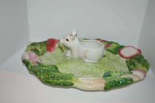 Fitz And Floyd Classics French Market Sectioned Vegetable - Dip Serving Platter 3
