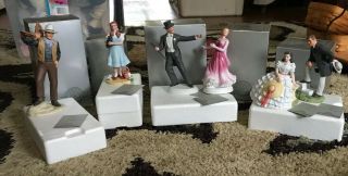 Complete Set (6) Avon Images Of Hollywood Figurines - 1985 With Boxes