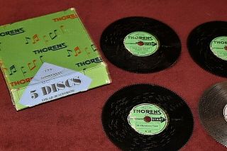 6 THORENS Christmas musical metal discs for AD 30 automatic music box 2