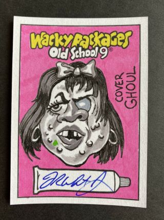 2020 Topps Wacky Packages Old School 9 Sketch Card Fred Wheaton Cover Ghoul