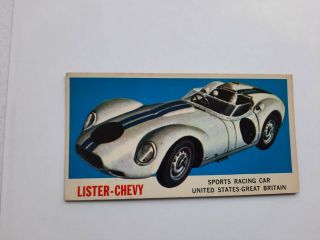 1961 Topps Sports Car Card 61 Lister - Chevy Ex