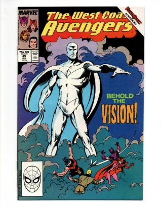 West Coast Avengers 45 Nm,  9.  6,  1st App Of White Vision
