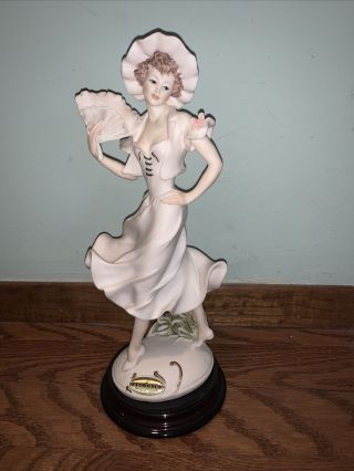Pre Owned Giuseppe Armani Summer Melody 0318f Florence Figurine Lady With Fan