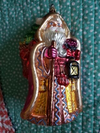 Christopher Radko Old World Santa Christmas Ornament 9 " Retired