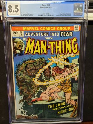 Adventure Into Fear 19 Cgc 8.  5 (1st App Howard The Duck And Korrek) Man - Thing