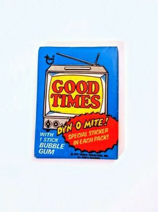 Vintage 1975 Good Times Trading Cards Pack Jimmy Walker Cond Rare