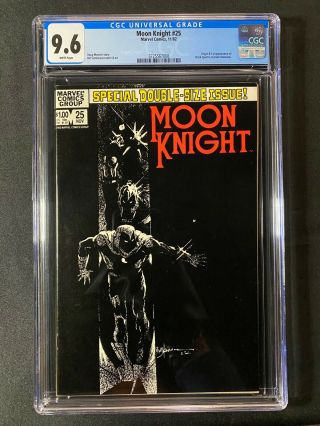 Moon Knight 25 Cgc 9.  6 (1982) - Origin & 1st App Of Black Spectre