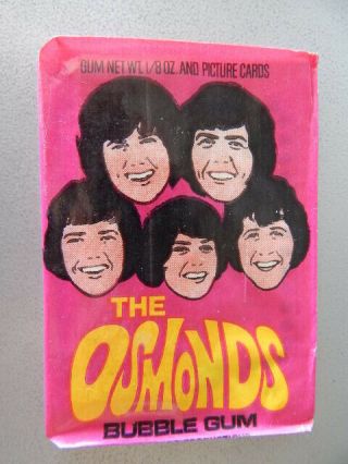 Vintage 1973 The Osmonds Donruss Trading Card Wax Pack Osbro Productions