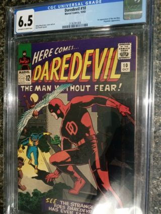 Daredevil 10 / Cgc 6.  5 F,  / Marvel 1965 / Wally Wood / 1st Appearance Ani - Men 1