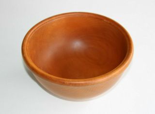 Zealand Vintage Kauri Wood Carved Wooden Bowl Signed By Artist