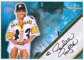 Sandra Taylor " Autograph Card " Benchwarmer Limited 2011 Steelers