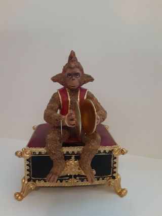 San Francisco Music Box Co.  Phantom Of The Opera Monkey Figurine Music Box 1986