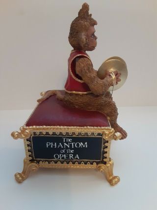 San Francisco Music Box Co.  Phantom of The Opera Monkey Figurine Music Box 1986 3