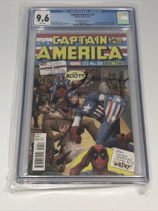 Captain America 25 - Cgc 9.  6 - 1:25 Christopher Deadpool Variant Sam Wilson