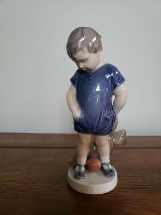 Royal Copenhagen Boy With Teddy Bear Figurine 3468