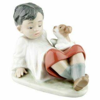 Lladro Figurine - Little Boy With Dog 5988