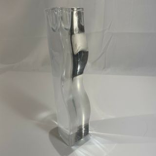 Heavy Iittala Clear,  Crystal Candle Holder 21.  5cm Long - Finland