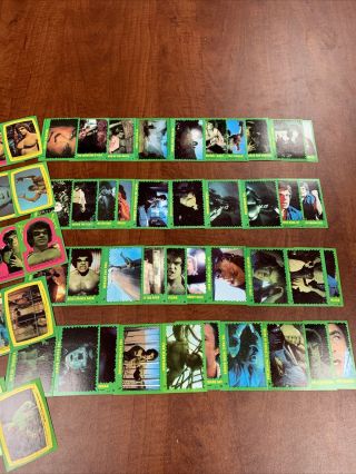 1979 Topps Incredible Hulk Partial Card Set 40/88,  Complete 22 Sticker Set