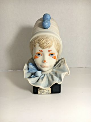 Cybis Porcelain " Funny Face " Clown Bust On Stand 1976 Children Of The World