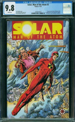 Solar Man Of The Atom 3.  Valiant White Pages Cgc 9.  8 Limited Print Run