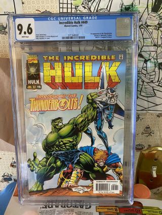 Incredible Hulk 449 Cgc 9.  6 1st App Of The Thunderbolts.  Brakoow