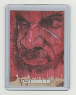 Topps Walking Dead Season 8 Ezekiel Sketch Card By Artist James Oriley 1/1