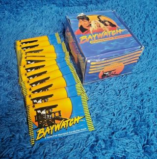 1995 Sports Time Baywatch Tv Trading Cards Box Edition 1 12 Packs