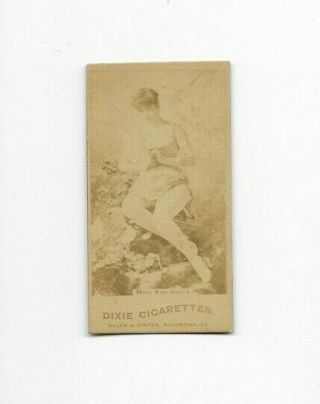 Rare,  Dixie Cigarettes Tobacco Card " Miss Van Osten " Allen & Ginter,  Richmond Va.