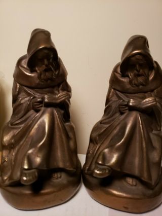Monk Bookends Armor Bronze " Michel Pascal " Signed