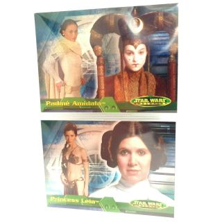 2001 Topps Star Wars Evolution Trading Card Set Foil Chase Collectable 7b - 8b