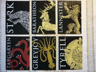 Game Of Thrones Season 2 Complete 6 Card Set Family Sigil Map H1 - H6 (1:24 Packs)